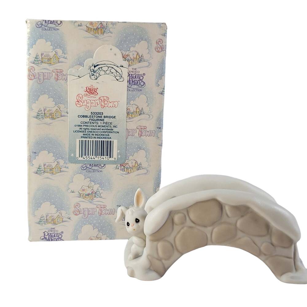 Precious Moments Sugar Town Cobblestone Bridge Figurine Enesco 533203 1994